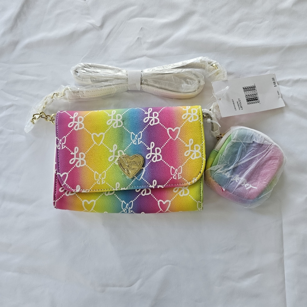 Luv Betsey By Betsey Johnson White Multicolor Crossbody Purse With Coin Pouch